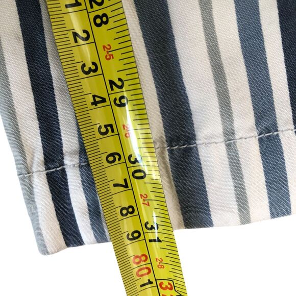 Striped Straight Leg Coastal Preppy Stripe Cotton Beachy Jeans w Slit 5/6 NWT - Picture 10 of 12